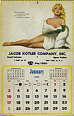 image of an old-fashion pinup calendar