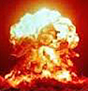 mushroom cloud from an atomic bomb explosion