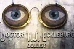 Vintage oculist sign with large painted eyes