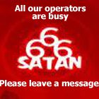 Red "All operators are busy" message, 666 SATAN