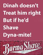 Vintage Burma-Shave shaving advertisement sign