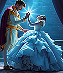 Cinderella and Prince Charming dancing