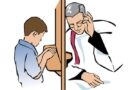 priest hearing young boy's confession