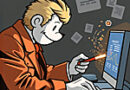 President Trump at his computer