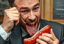 man about to biyr inyo a package of liversurst