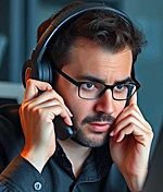 young man wearing headphones
