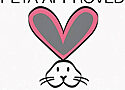 a PETA advertisement featuring a cartoon image of a rabbit with huge ears