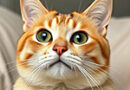 orange tabby cat head and shoulders
