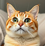 orange tabby cat head and shoulders