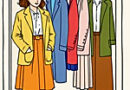 a woman standing in front of her clothes closet wondering what to wear
