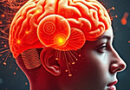 person with an orange brain