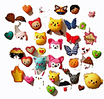 bunch of cute magnets a refrigerator door