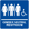 a sign proclaiming gender neutral bathrooms, what crap