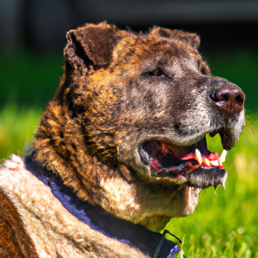 a beat-up looking dog, head shot only