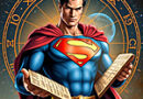 superman holding the twelve tablets of the Zodiac