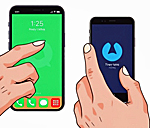 two cell phones