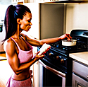 woman cooking