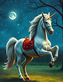 a centaur in the moonlight