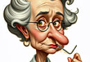 Madame Curie caricature