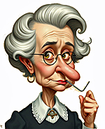 Madame Curie caricature