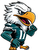The Philadelphia Eagles mascot