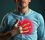 a man placing his hand over his heart