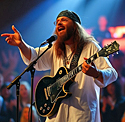 jesus playing a guitar