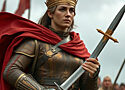 Joan of Arc with her sword