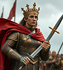 Joan of Arc with her sword