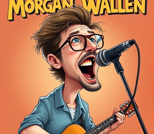caricature of Morgan Wallen