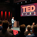 a man giving a TED talk