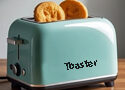a toaster with toast in it