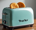a toaster with toast in it