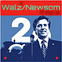 Walz/Newsom 2028 campaign poster