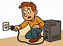 man oluggung in a computer