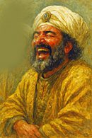 A baby curiously touching a man's face while he lies on grass.