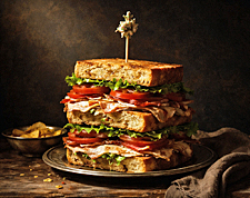 The Sandwich as Rorschach Test is illustrated by an image of a club sandwich cut in half to reveal its interior.