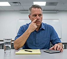Guinness Announces Four New World Record Categories. In this one a man in a button-down shirt seated at a folding table inserts his left index finger into his nostril with the focused expression of a competitive athlete. A digital scale and legal pad sit before him.