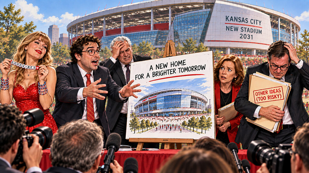 Kansas City Chiefs New Stadium Names inspire a chaotic press conference as officials unveil questionable ideas for replacing the Arrowhead name.