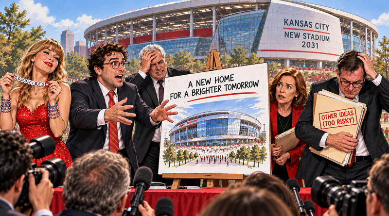 Kansas City Chiefs New Stadium Names inspire a chaotic press conference as officials unveil questionable ideas for replacing the Arrowhead name.